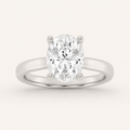 1.5CT Oval Cut Lab Grown Diamond Hidden Halo Ring