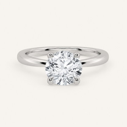 1CT Round Cut Lab Grown Diamond Solitaire Ring
