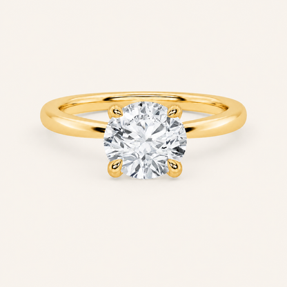 1CT Round Cut Lab Grown Diamond Solitaire Ring