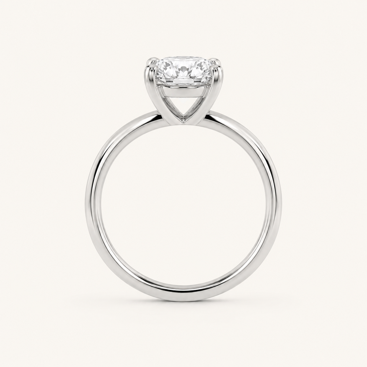 1CT Round Cut Lab Grown Diamond Solitaire Ring