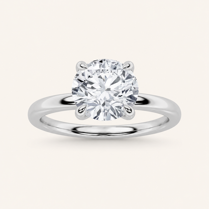 1.5CT Round Cut Lab Grown Diamond Solitaire Ring