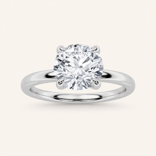 1.5CT Round Cut Lab Grown Diamond Solitaire Ring