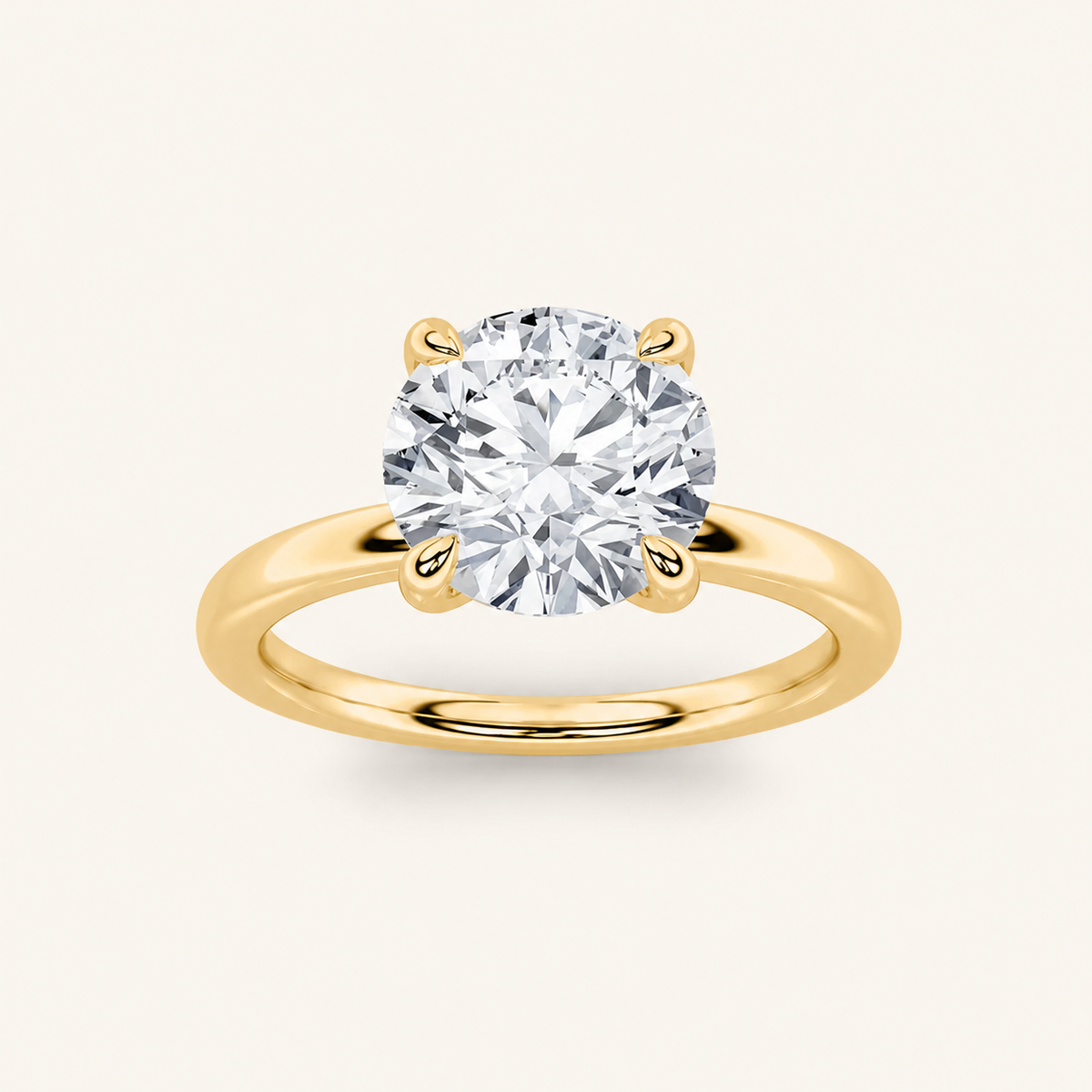 1.5CT Round Cut Lab Grown Diamond Solitaire Ring
