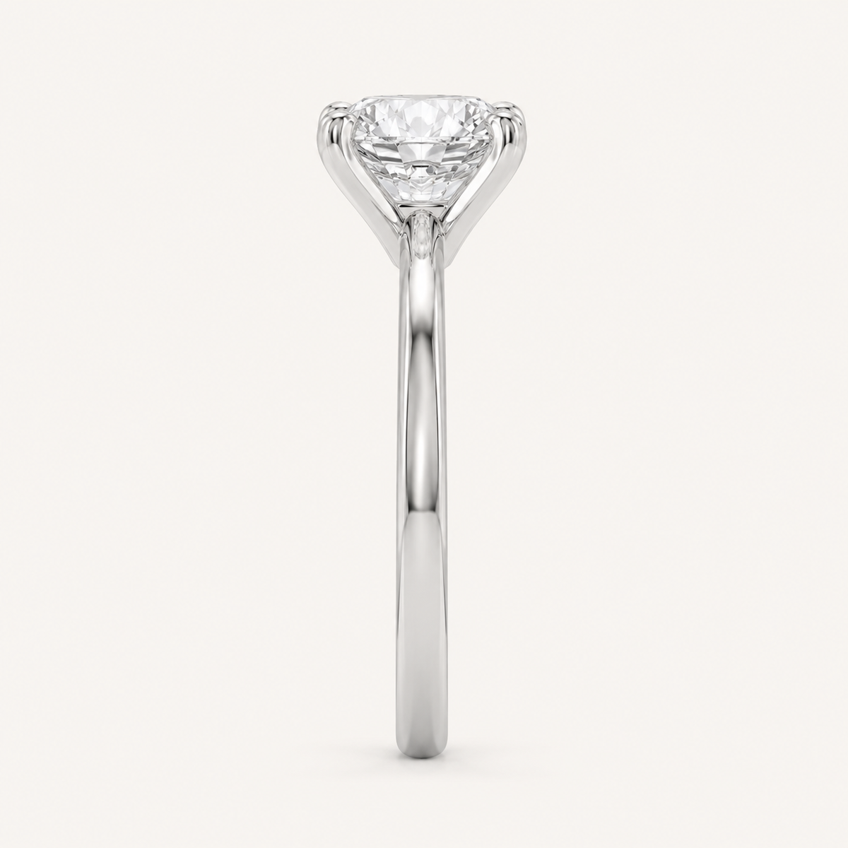 1.5CT Round Cut Lab Grown Diamond Solitaire Ring