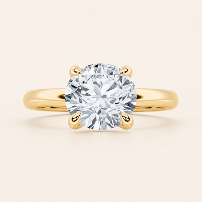 2CT Round Cut Lab Grown Diamond Solitaire Ring