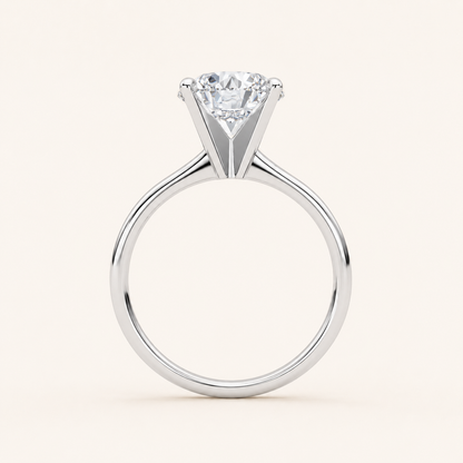2CT Round Cut Lab Grown Diamond Solitaire Ring