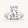 1CT Radiant Cut Lab Grown Diamond Hidden Halo Ring