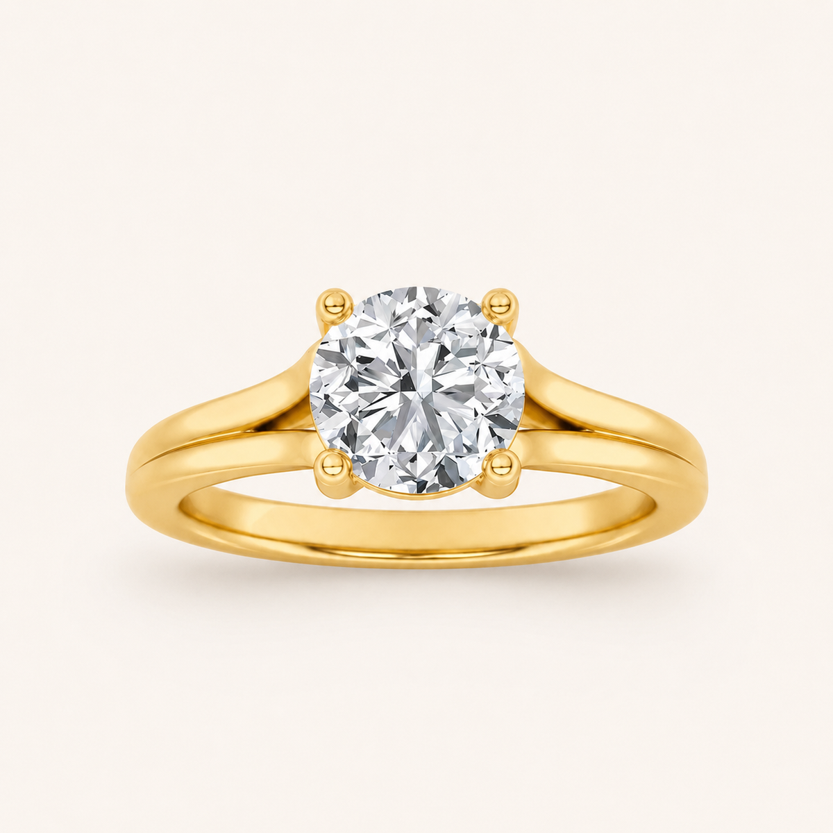 2.00 CT Round Cut Lab Grown Diamond Solitaire Ring