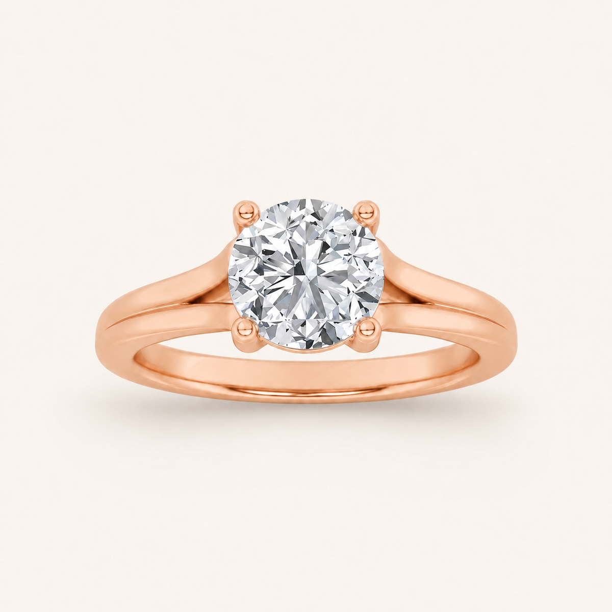 2.00 CT Round Cut Lab Grown Diamond Solitaire Ring