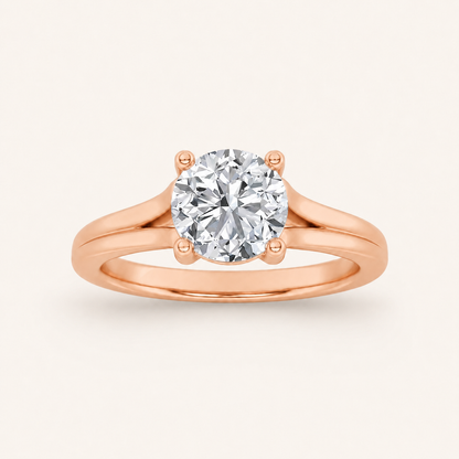 2.00 CT Round Cut Lab Grown Diamond Solitaire Ring
