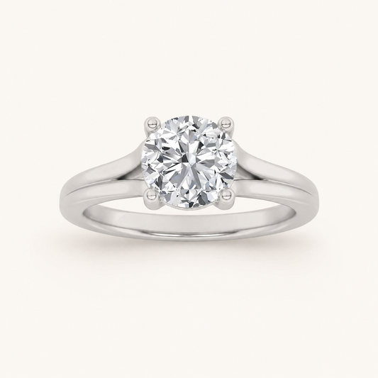 2.00 CT Round Cut Lab Grown Diamond Solitaire Ring