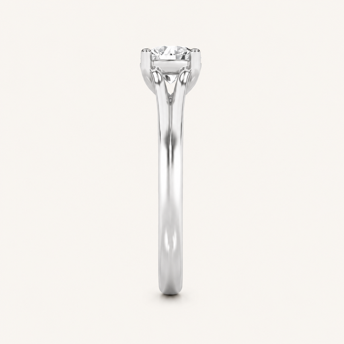 1.00 CT Round Cut Lab Grown Diamond Solitaire Ring