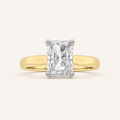 1.50 CT Radiant Cut Lab Grown Diamond Hidden Halo Ring