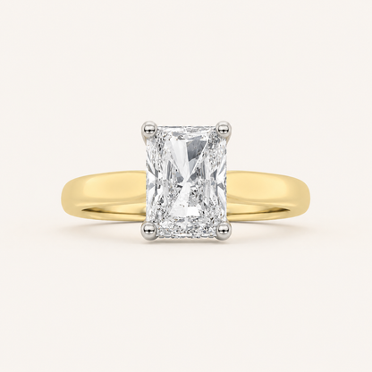 1.50 CT Radiant Cut Lab Grown Diamond Hidden Halo Ring