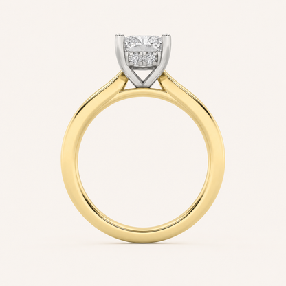 1.50 CT Radiant Cut Lab Grown Diamond Hidden Halo Ring