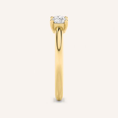 3.00 Ct Oval Cut Lab Grown Diamond Three Stone Ring