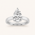 2.00 CT Pear Cut Lab Grown Diamond Hidden Halo Ring