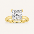 3.00 CT Princess Cut Lab Grown Diamond Hidden Halo Ring
