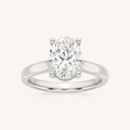 3.00CT Oval Cut Lab Grown Diamond Hidden Halo Ring