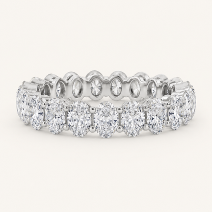 2.2CT Oval Cut Lab Grown Diamond Split Prong Eternity Ring
