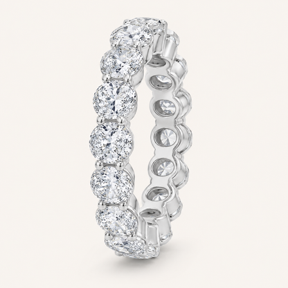2.2CT Oval Cut Lab Grown Diamond Split Prong Eternity Ring