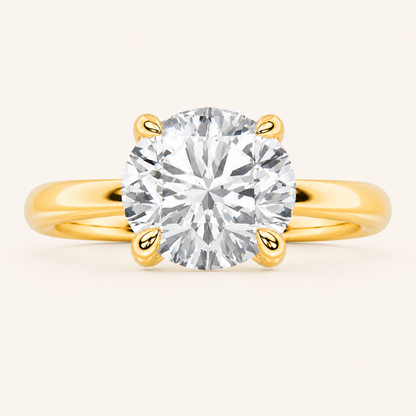 3CT Round Cut Lab Grown Diamond Solitaire Ring