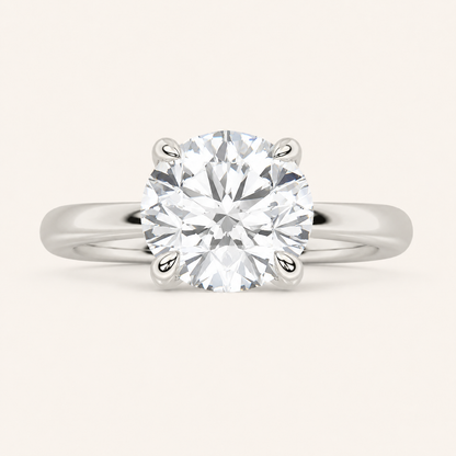 3CT Round Cut Lab Grown Diamond Solitaire Ring