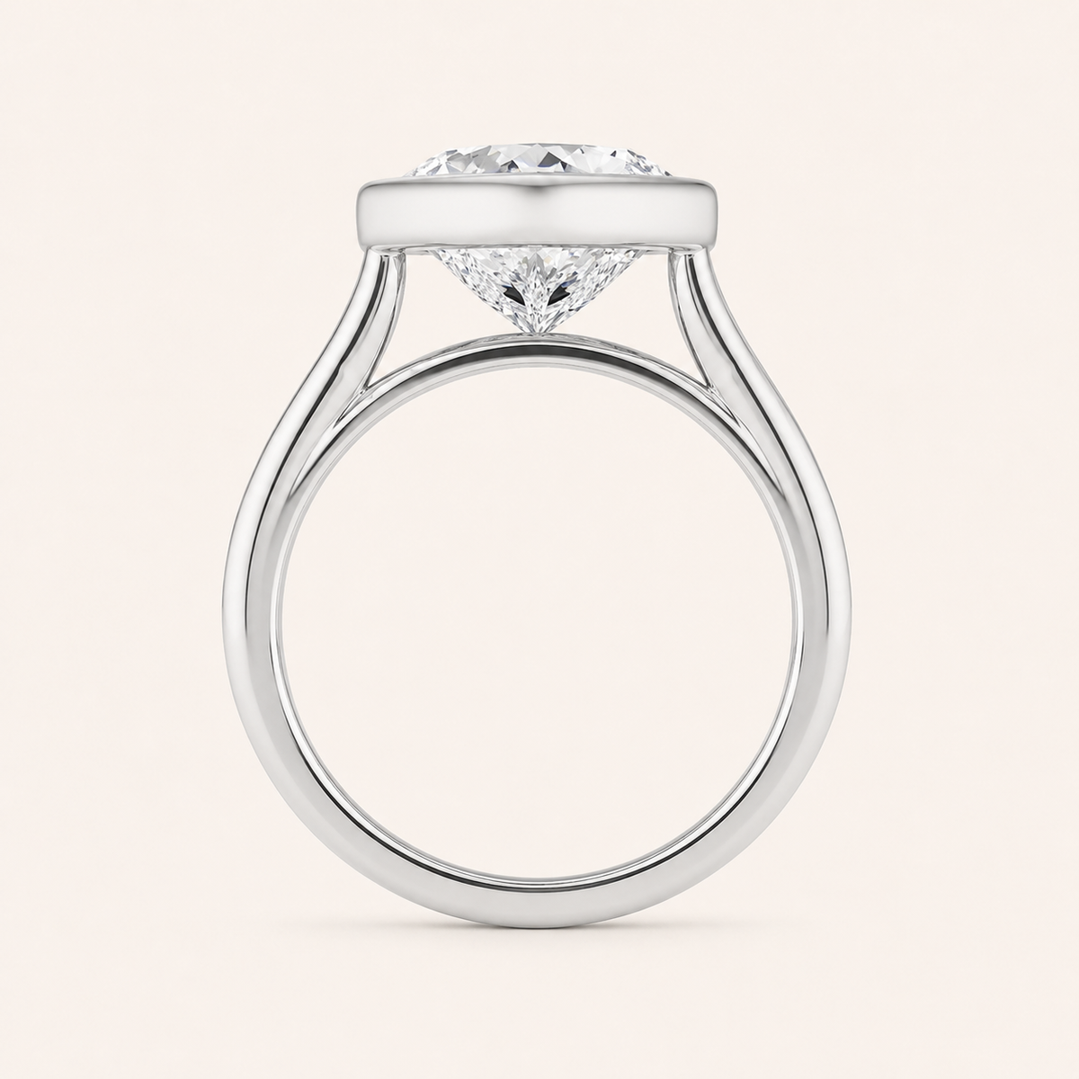 3CT Heart Cut Lab Grown Diamond Solitaire Ring