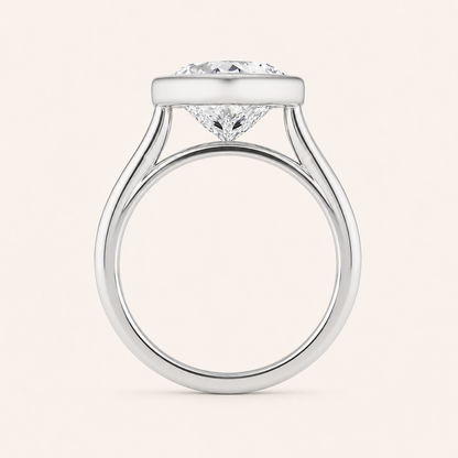 3CT Heart Cut Lab Grown Diamond Solitaire Ring