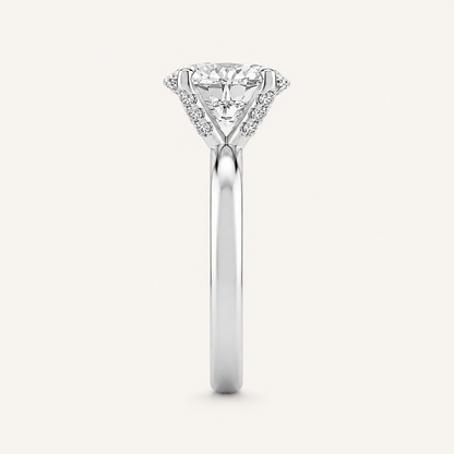 2.00 CT Oval Cut Lab Grown Diamond Solitaire Ring