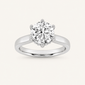 1.00 CT Round Cut Lab Grown Diamond Hidden Halo Ring