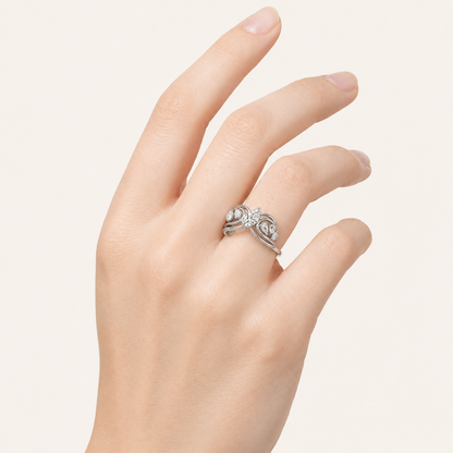 2.00 CT Pear Cut Lab Grown Diamond Cluster Ring