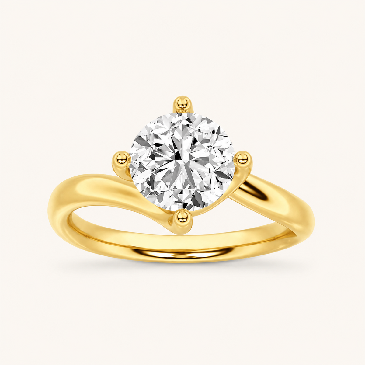 2.00 CT Round Cut Lab Grown Diamond Solitaire Ring