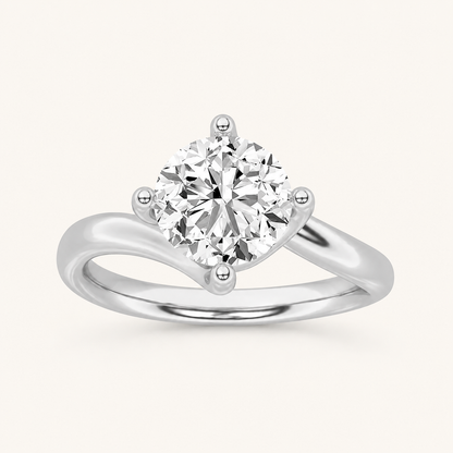 2.00 CT Round Cut Lab Grown Diamond Solitaire Ring