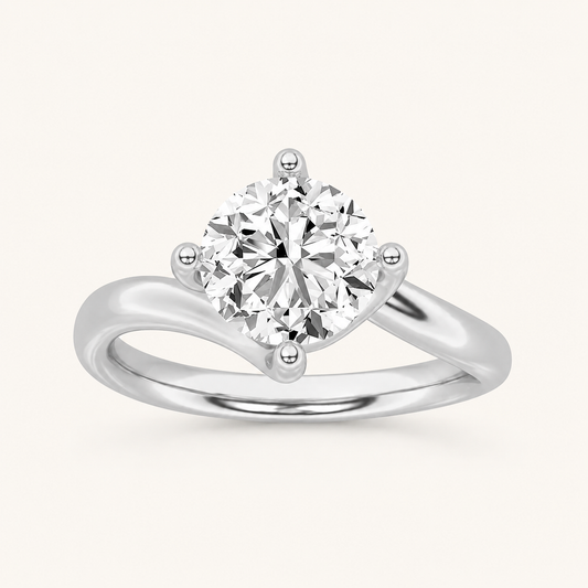 2.00 CT Round Cut Lab Grown Diamond Solitaire Ring