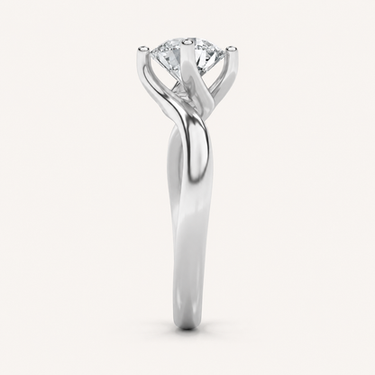 1.00 CT Round Cut Lab Grown Diamond Solitaire Ring