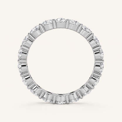 3.25 CT Round Cut Lab Grown Diamond Split Prong Eternity Ring