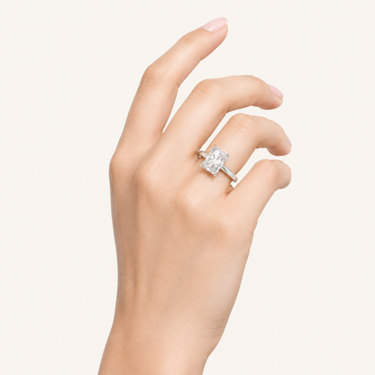 2.00 CT Radiant Cut Lab Grown Diamond Solitaire Ring