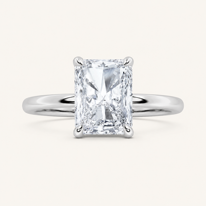 2.00 CT Radiant Cut Lab Grown Diamond Solitaire Ring