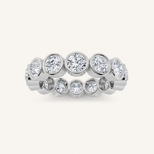 3.5CT Round Cut Lab Grown Diamond Eternity Ring
