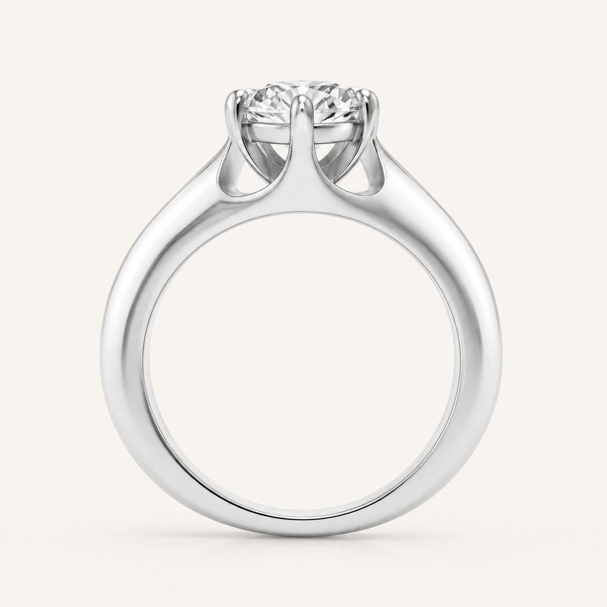 2CT Round Cut Lab Grown Diamond Solitaire Men's Ring