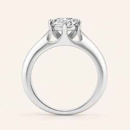 2CT Round Cut Lab Grown Diamond Solitaire Men's Ring