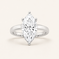 1.00 CT Marquise Cut Lab Grown Diamond Hidden Halo Ring