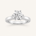 2.00 CT Round Cut Lab Grown Diamond Hidden Halo Side Stone Ring