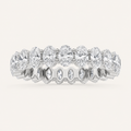 2.5CT Oval Cut Lab Grown Diamond Split Prong Eternity Ring
