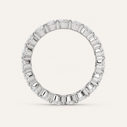 2.5CT Oval Cut Lab Grown Diamond Split Prong Eternity Ring