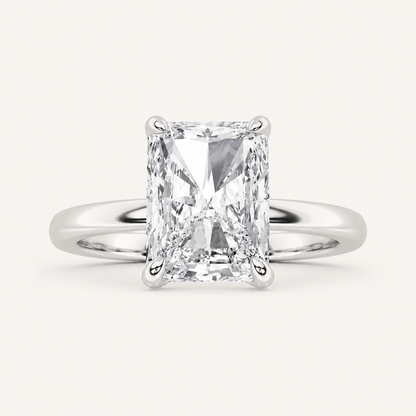 1.00 CT Radiant Cut Lab Grown Diamond Solitaire Ring