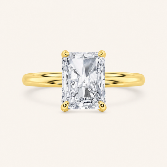 4.00 CT Radiant Cut Lab Grown Diamond Solitaire Ring
