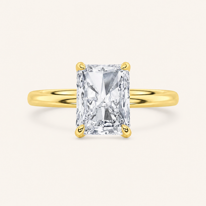 1.00 CT Radiant Cut Lab Grown Diamond Solitaire Ring