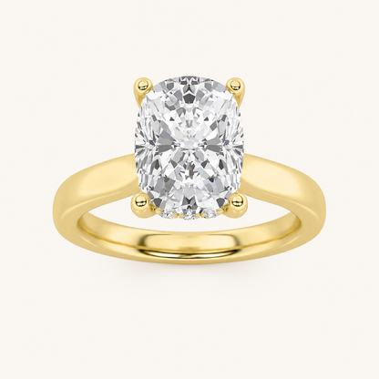 1.00 CT Elongated Cushion Cut Lab Grown Diamond Hidden Halo Ring